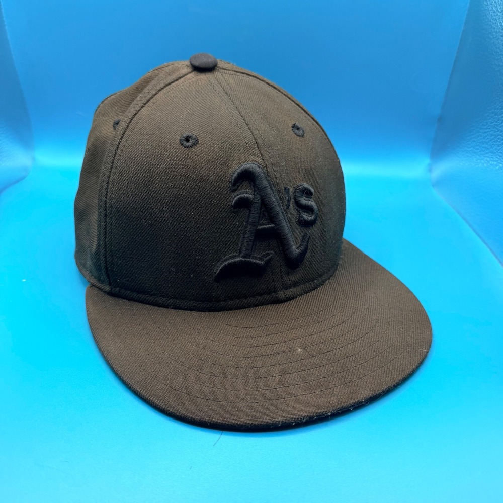 New Era 59FIFTY Oakland Athletics Hat Brown Wool Fitted 7 1/8 MLB Baseball Cap